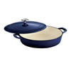 4 Qt Enameled Cast-Iron Series 1000 Covered Braiser - Gradated Cobalt