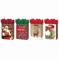 Gift Bags, Jumbo, Traditional (Pack of 12)