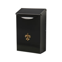 Gibraltar Mailboxes City Classic Galvanized Steel Wall Mount Black Mailbox