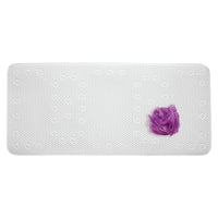 iDesign 36 in. L X 17 in. W White PVC Bath Cushion Mat