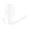 National Hardware 3 in.   L White Die Cast Modern Double Hook 1 pk