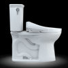 TOTO® Drake® Transitional WASHLET®+ Two-Piece Elongated 1.28 GPF TORNADO FLUSH® Toilet with C2 Bidet Seat, Cotton White - MW7863074CEG#01