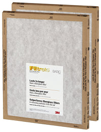 Pleated Air Filter, 3 Months, Flat Panel, White, 20x20x1-In. (Pack of 24)