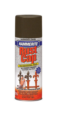 Hammerite Rust Cap Hammered Brown Enamel Spray Paint 12 oz. (Pack of 6)