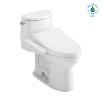 TOTO® WASHLET+® UltraMax® II 1G® One-Piece Elongated 1.0 GPF Toilet and WASHLET+® C2 Bidet Seat, Cotton White - MW6043074CUFG#01