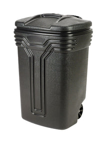 Semco Wheeled Trash Can 45 Gal 37.5 " H X 24.3 " D Plastic Black (Case of 5)