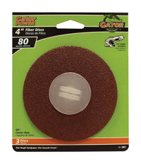 Gator 4 in. Aluminum Oxide Center Mount Fiber Disc 80 Grit Medium 3 pk (Pack of 5)