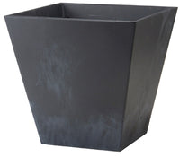 Novelty Artstone 8 in. H X 7.8 in. W X 7.8 in. D Resin Ella Planter Black