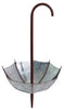 Alpine Gray Iron 19 in. H Upside Down Umbrella Outdoor Garden Stake