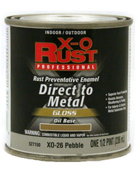 Premium Oil Base Paint, Gloss, Pebble, Interior/Exterior, 1/2-Pt.