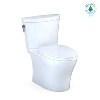 TOTO® Aquia IV® Arc Two-Piece Elongated Dual Flush 1.28 and 0.8 GPF Universal Height Toilet with CEFIONTECT®, WASHLET®+ Ready, Cotton White - MS448124CEMFG#01