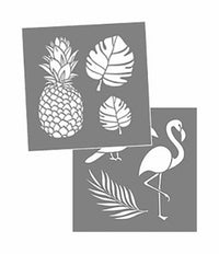 Americana Decor Tropical Stencil, 8 x 8-In. (Pack of 3)