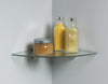 Knape & Vogt KT-0134-1212SN 12" X 12" X 2.25" Clear Glass Corner Shelf Set