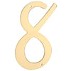 National Hardware 4 in.   Gold Brass Screw-On Number 8 1 pc (Pack of 5)