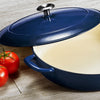 4 Qt Enameled Cast-Iron Series 1000 Covered Braiser - Gradated Cobalt