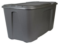 Homz Storage Tote 38-3/25" L X 24" W X 18-1/2" H, 49 Gal. Metallic Charcoal (Case of 4)