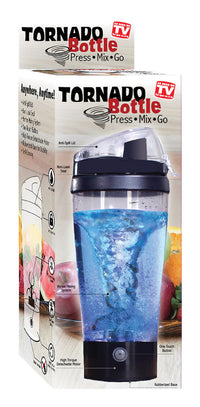 Tornado Bottle  As Seen On TV  Black/Clear  20 oz. 1 speed Hand  Tumbler Mixer