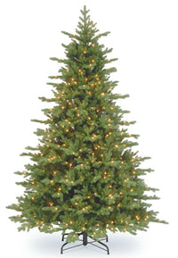 Artificial Pre-Lit Christmas Tree, Vienna Fir, 1000 Clear Lights, 9-Ft.