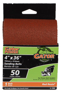 Gator 36 in. L X 4 in. W Aluminum Oxide Sanding Belt 50 Grit Coarse 1 pc