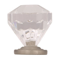 Amerock  Traditional Classics  Hexagonal  Cabinet Knob  1-1/4 in. Dia. 1-3/8 in. Satin Nickel  Clear