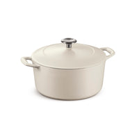 5.5 Qt Enameled Cast-Iron Series 1000 Covered Round Dutch Oven - Matte White