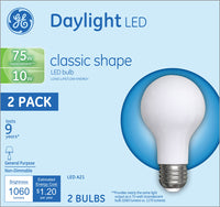 GE A21 E26 (Medium) LED Bulb Daylight 75 Watt Equivalence 2 pk