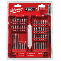 Milwaukee Shockwave Assorted 0.25 in. L Screwdriver Bit Set S2 Tool Steel 42 pc