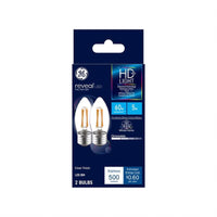 GE Lighting Reveal Blunt Tip E26 (Medium) LED Bulb Pure Clean Light 60 Watt Equivalence 2 pk