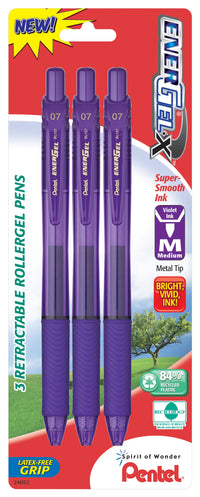 Pentel Bl107Bp3V 0.7 Mm Violet Needle Point Gel Pen (Pack of 6)