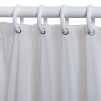 Zenna Home 30WWMV 70" X 72" White Shower Liner With Hooks