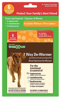 Wormx Plus DeWormer, Large Dog, 6-Ct.