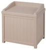 Suncast SS1000 22 Gallon Light Taupe Deck Box With Seat