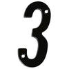 National Hardware  4 in. Black  Die-Cast Zinc  Screw-On  Number  3  1 pc. (Pack of 5)