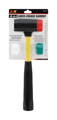 Performance Tool 16 oz 4-in-1 Quick-Change Hammer Fiberglass Handle