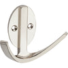 National 3 in. L Stain Nickel Silver Zinc Modern Double Hook 1 pk