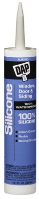 Silicone Rubber Sealant, Almond, 9.8-oz.