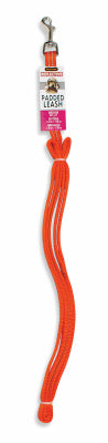 Reflective Padded Dog Leash, Orange, 5/8-In. x 6-Ft.