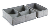 Interdesign 04883 Large Gray Aldo Drawer Organizer 2 Piece Set