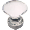 Hickory Hardware HH075852-GLSN 1-1/4" Round Clear/Satin Nickel Glass Gemstone Cabinet Knob