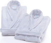 One Size Unisex Adult Bathrobe Extra long 90% Cotton 10% Polyester Ash