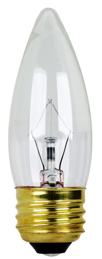 Feit Electric BP25ETC 25 Watt Clear Straight Tip Chandelier Light Bulb 2 Count