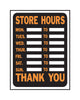 Hy-Ko English Store Hours Sign Plastic 12 in. H x 9 in. W (Pack of 10)