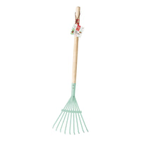 Toysmith Beetle & Bee 28.5 in. 9 Tine Steel Leaf Rake Wood Handle