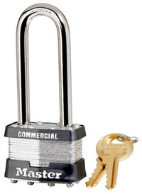 1-3/4 In. Keyed Laminated Padlock, 2-1/2 In. Long Shackle