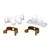 US Hardware White Metal/Plastic Catch and Clip 2 pk