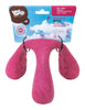 West Paw Zogoflex Air Pink Wox Tri-Handle Synthetic Rubber Dog Tug Toy Medium