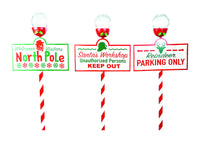 Alpine  Christmas Sign  Yard Stake (Pack of 12)