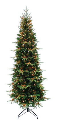 Celebrations  7 ft. Multicolored  Prelit Lexington  Slim Artificial Tree  400 lights