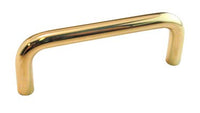 Ultra Hardware 59100 3" Polished Brass Trendset Solid Brass U-Shaped Pull Handle