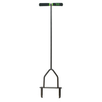 Lewis Yard Butler Steel Gray/Black 2-Tine T-Handle Lawn Aerator 37 L x 9 W x 2 D in.